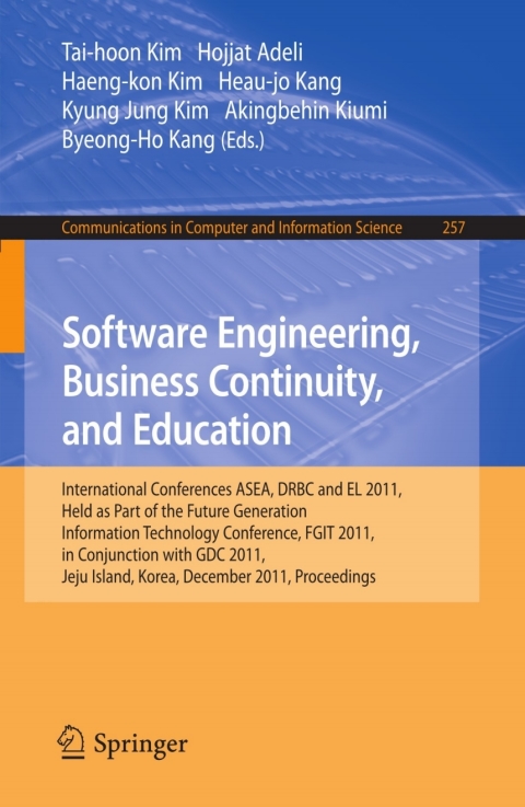 Cover image for book Software Engineering, Business Continuity, and Education
