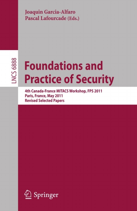 Cover image for book Foundations and Practice of Security