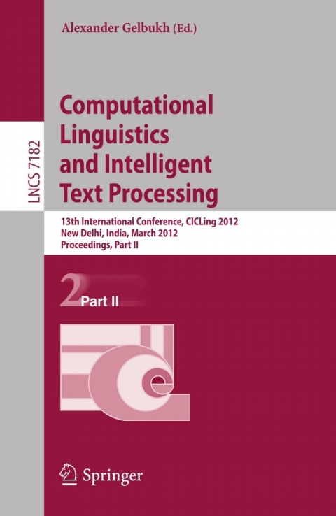 Cover image for book Computational Linguistics and Intelligent Text Processing