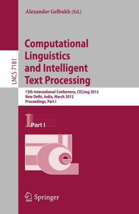 Cover image for book Computational Linguistics and Intelligent Text Processing