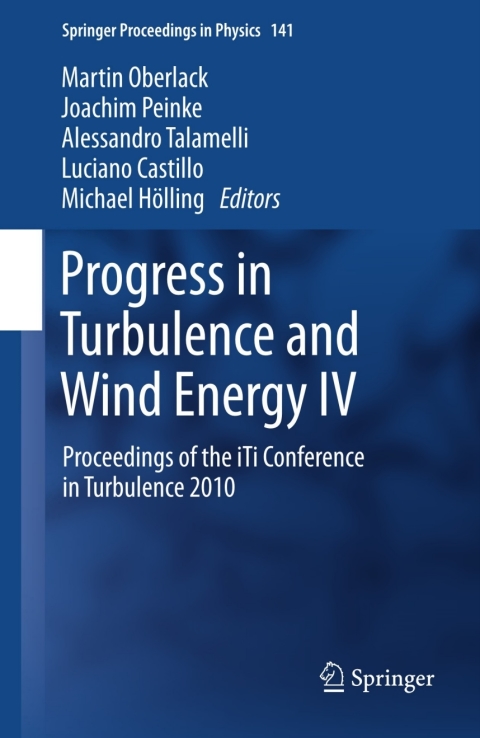 Cover image for book Progress in Turbulence and Wind Energy IV