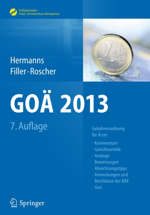 Cover image for book GOÄ 2013