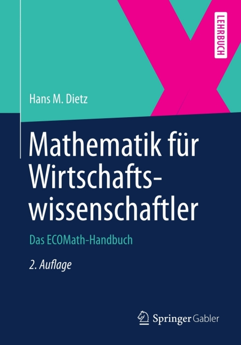 Cover image for book Mathematik für Wirtschaftswissenschaftler