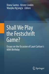 Cover image: Shall We Play the Festschrift Game? 9783642307720