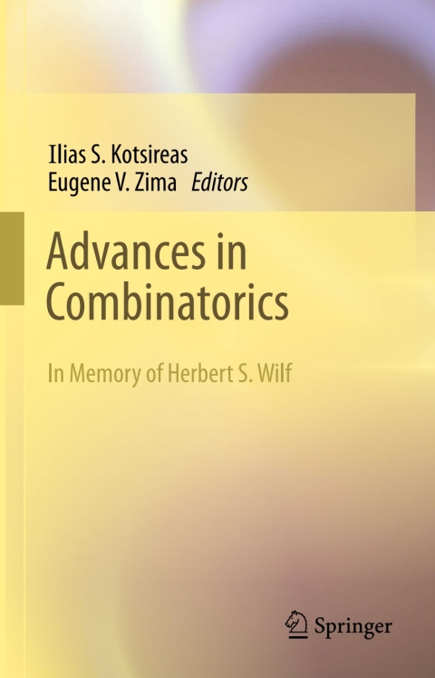 Cover image for book Advances in Combinatorics