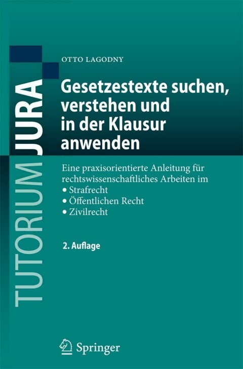 Cover image for book Gesetzestexte suchen, verstehen und in der Klausur anwenden