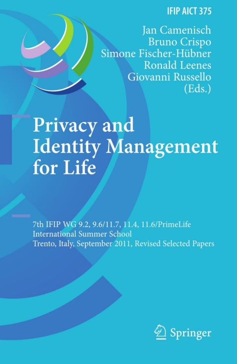 Cover image for book Privacy and Identity Management for Life