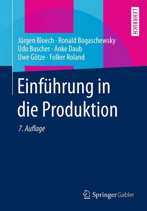 Cover image for book Einführung in die Produktion