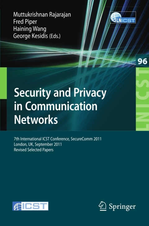 Cover image for book Security and Privacy in Communication Networks