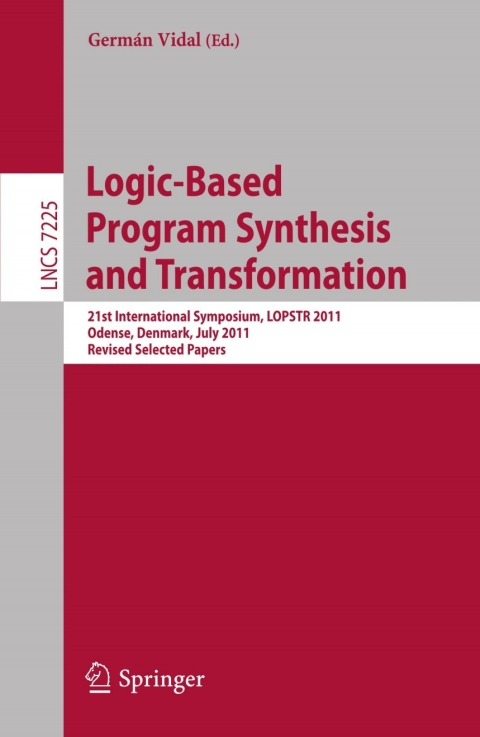Cover image for book Logic-Based Program Synthesis and Transformation