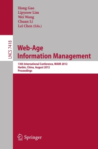 Cover image: Web-Age Information Management 1st edition 9783642322808