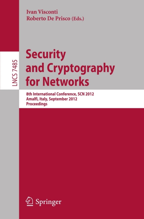 Cover image for book Security and Cryptography for Networks