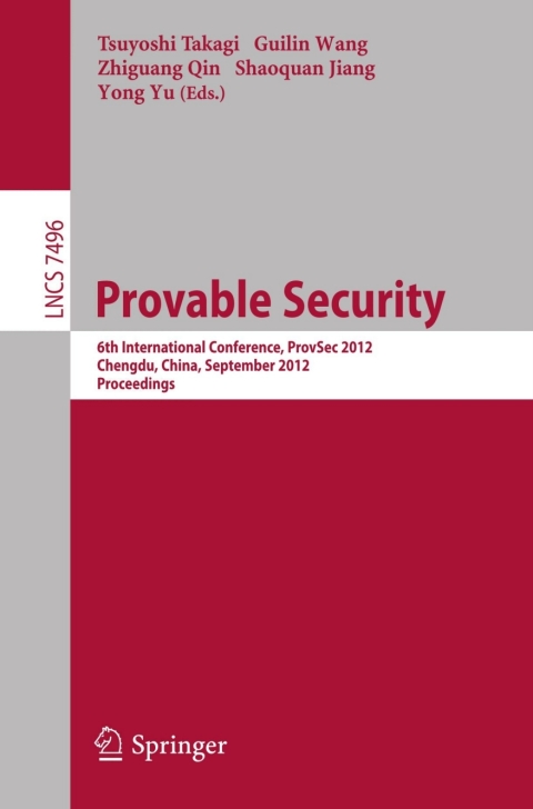 Cover image for book Provable Security