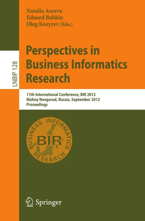 Cover image for book Perspectives in Business Informatics Research