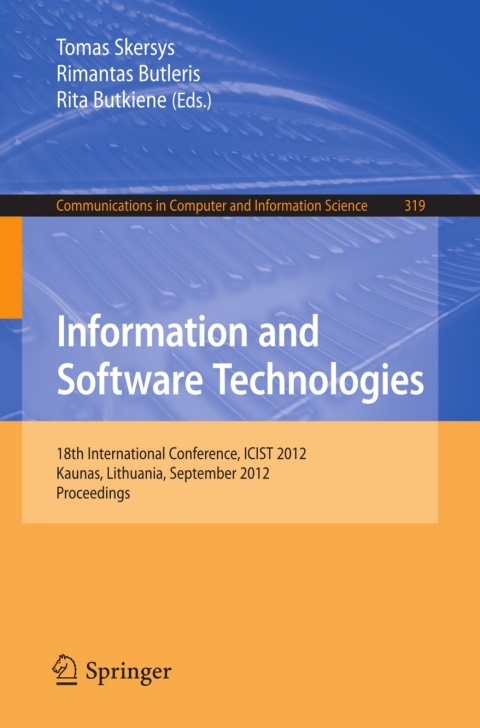 Cover image for book Information and Software Technologies