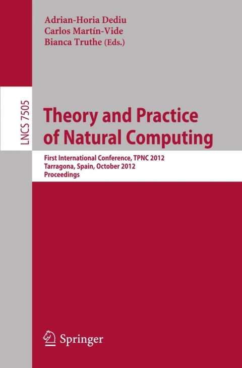 Cover image for book Theory and Practice of Natural Computing