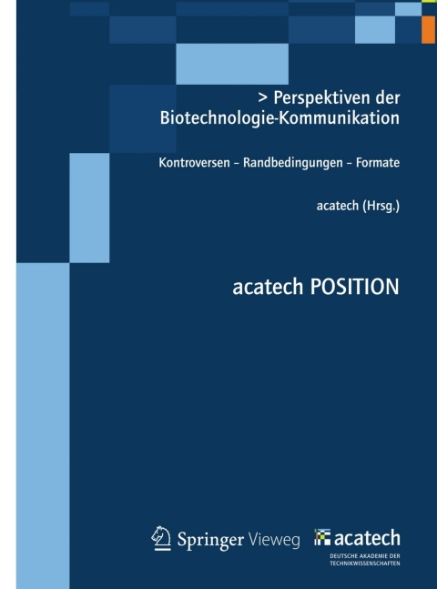 Cover image for book Perspektiven der Biotechnologie-Kommunikation