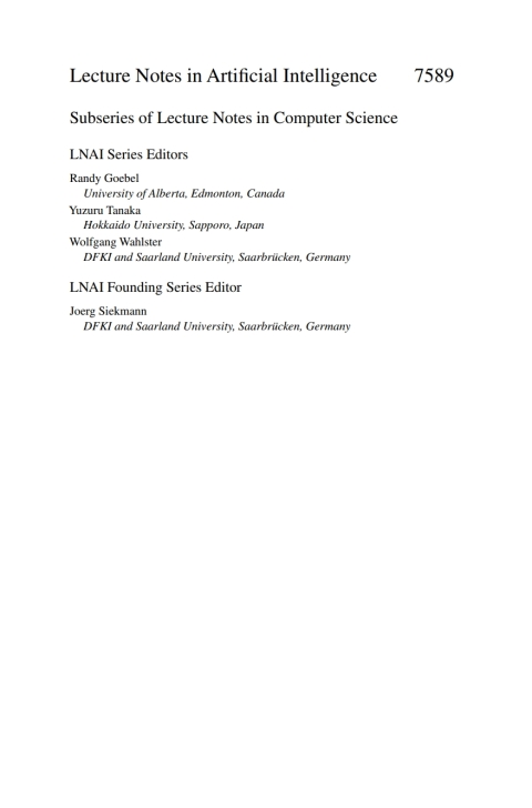 Cover image for book Advances in Artificial Intelligence - SBIA 2012
