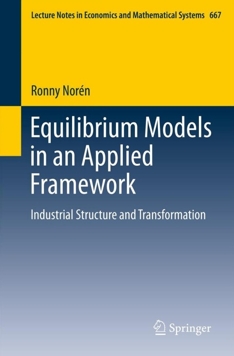 Cover image for book Equilibrium Models in an Applied Framework