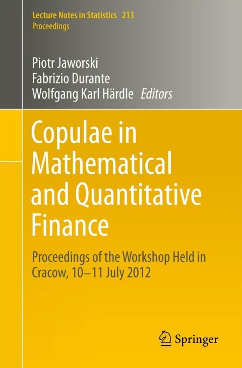 Cover image for book Copulae in Mathematical and Quantitative Finance