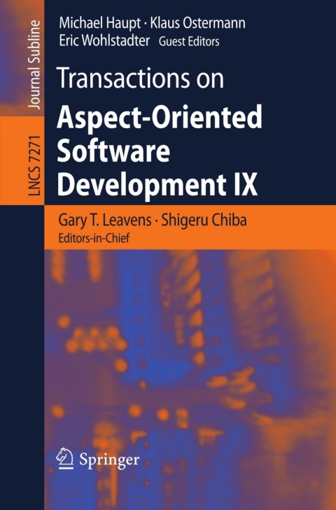 Cover image for book Transactions on Aspect-Oriented Software Development IX