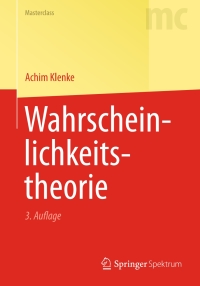 Cover image: Wahrscheinlichkeitstheorie 3rd edition 9783642360176