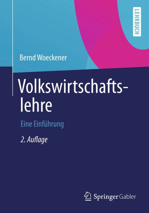 Cover image for book Volkswirtschaftslehre