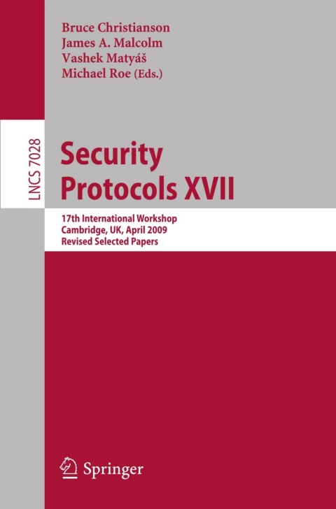 Cover image for book Security Protocols XVII