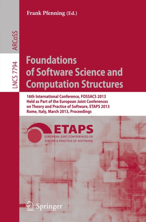 Cover image for book Foundations of Software Science and Computation Structures