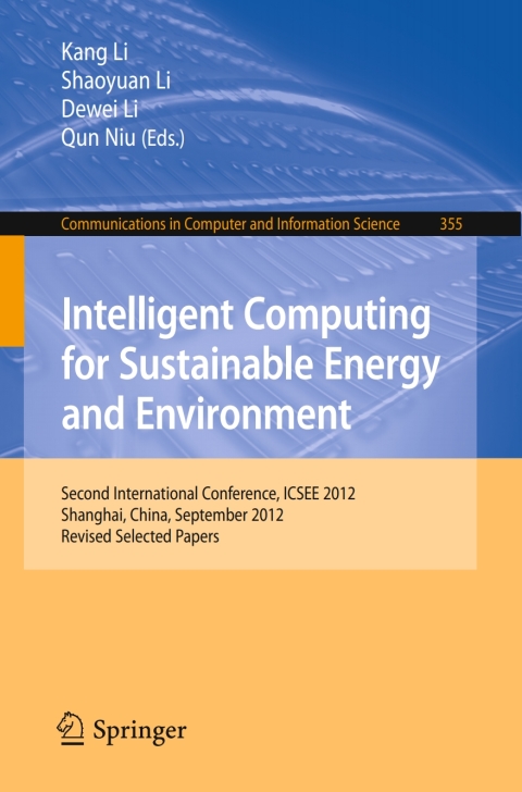 Cover image for book Intelligent Computing for Sustainable Energy and Environment