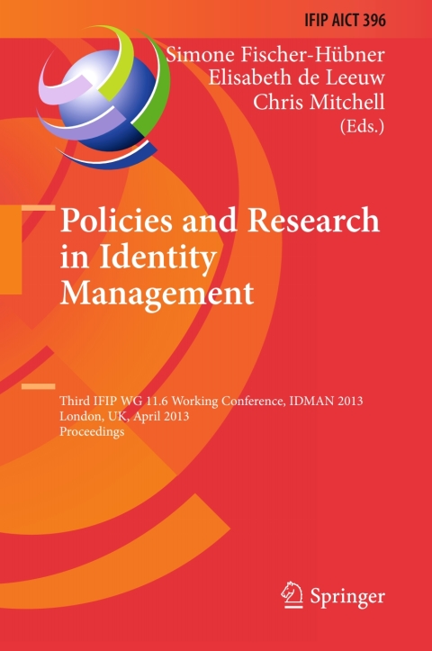 Cover image for book Policies and Research in Identity Management