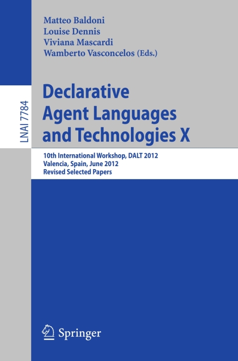 Cover image for book Declarative Agent Languages and Technologies X