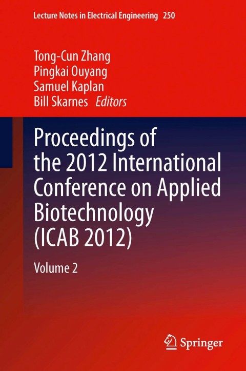 Proceedings of the 2012 International Conference on Applied Biotechnology (ICAB 2012) 