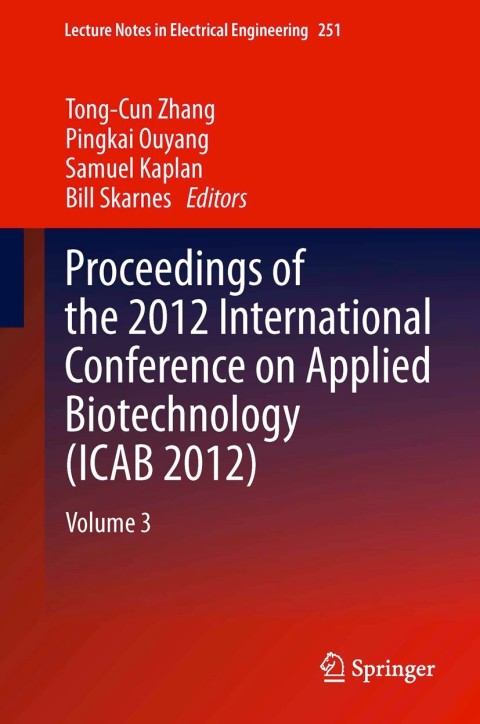 Proceedings of the 2012 International Conference on Applied Biotechnology (ICAB 2012) 