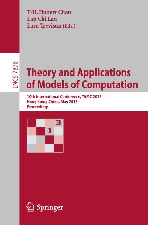 Cover image for book Theory and Applications of Models of Computation