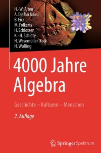 Cover image: 4000 Jahre Algebra 2nd edition 9783642382383