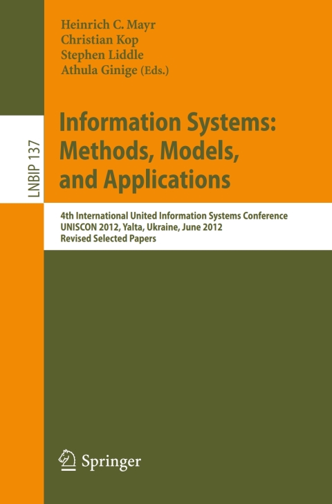 Cover image for book Information Systems: Methods, Models, and Applications