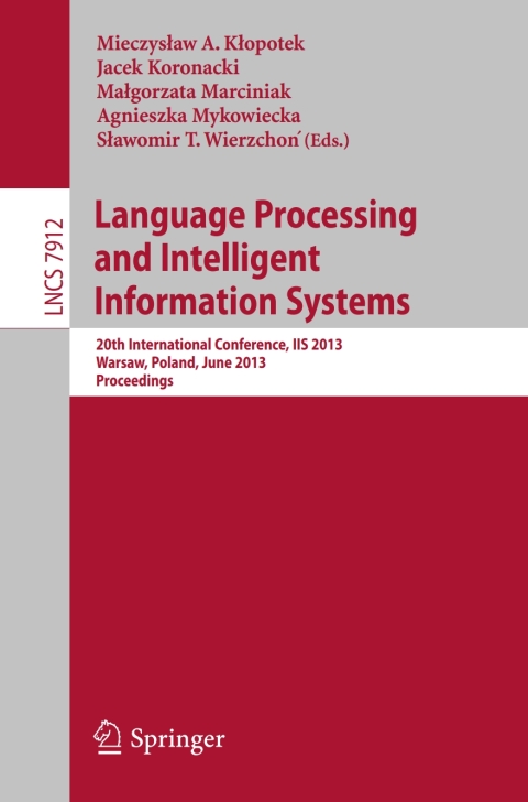 Cover image for book Language Processing and Intelligent Information Systems