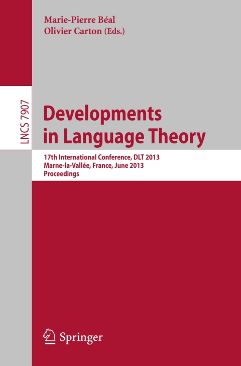 Cover image for book Developments in Language Theory