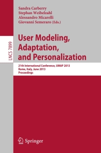 Titelbild: User Modeling, Adaption, and Personalization 9783642388439