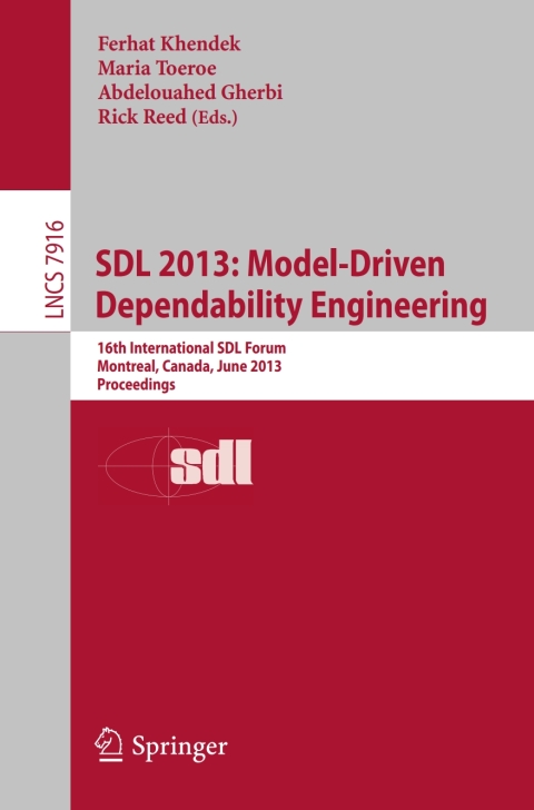 Cover image for book SDL 2013: Model Driven Dependability Engineering