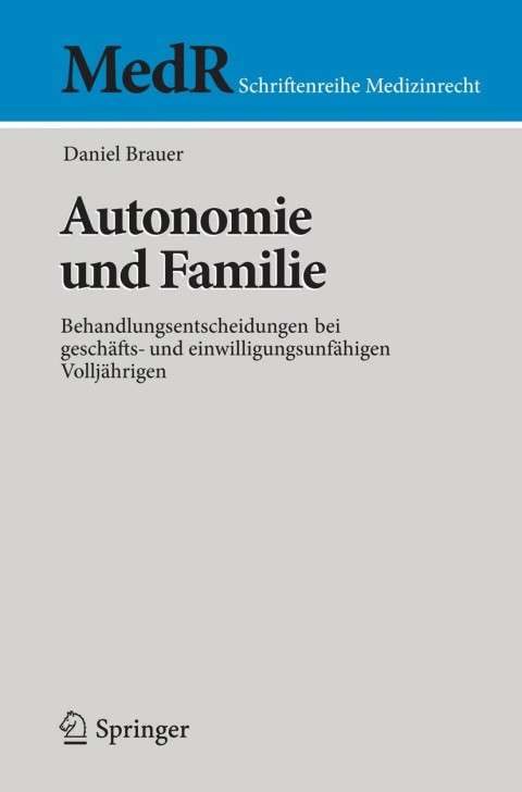 Cover image for book Autonomie und Familie