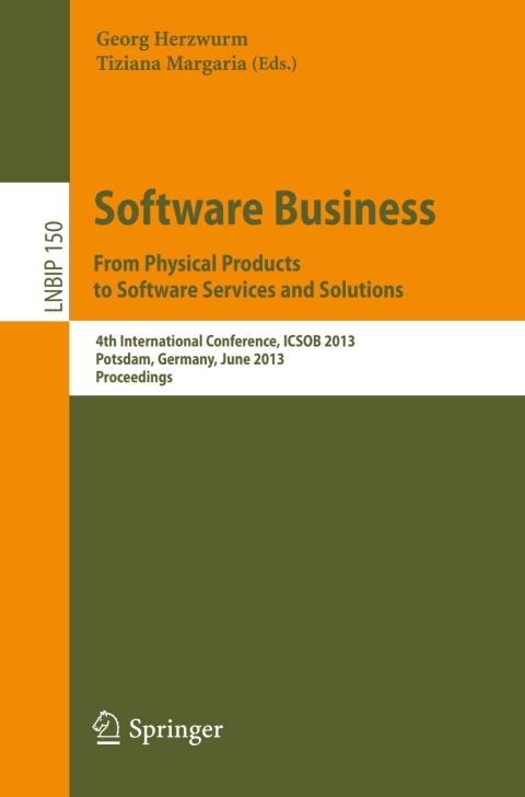 Cover image for book Software Business. From Physical Products to Software Services and Solutions
