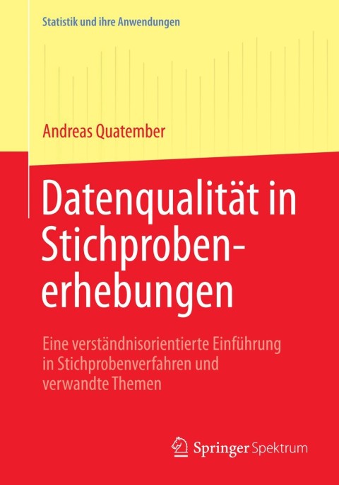 Cover image for book Datenqualität in Stichprobenerhebungen