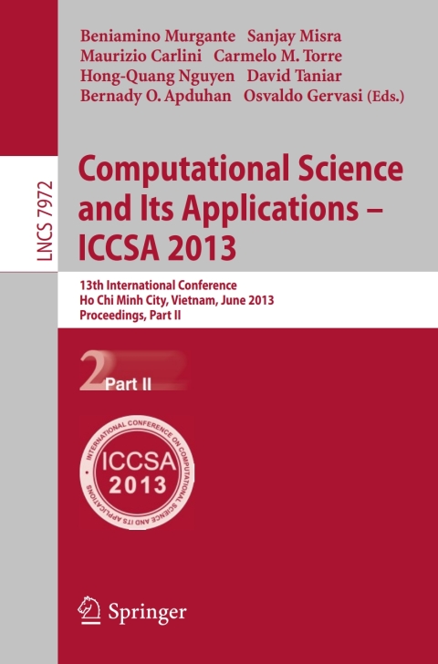 Cover image for book Computational Science and Its Applications -- ICCSA 2013