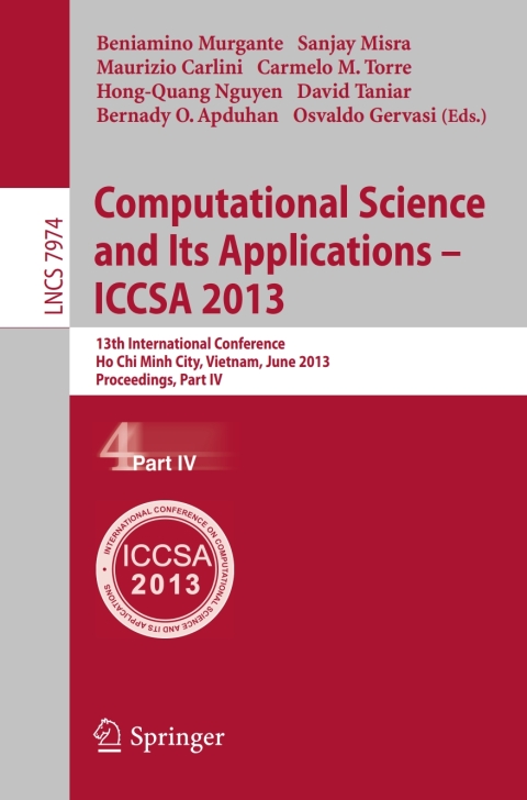 Cover image for book Computational Science and Its Applications -- ICCSA 2013