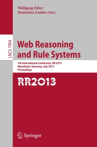 Imagen de portada: Web Reasoning and Rule Systems 9783642396656