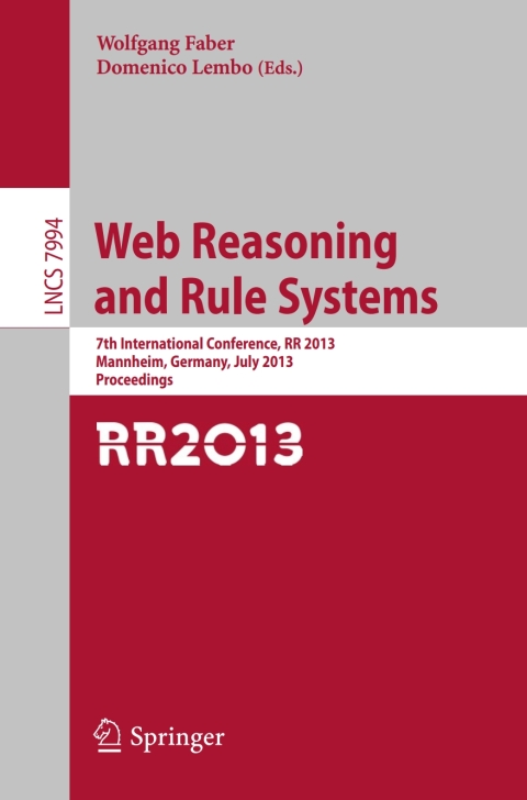 Cover image for book Web Reasoning and Rule Systems