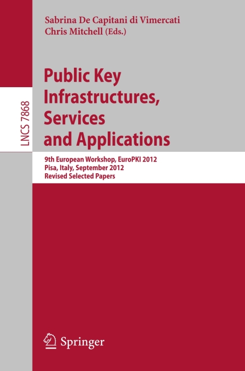 Cover image for book Public Key Infrastructures, Services and Applications