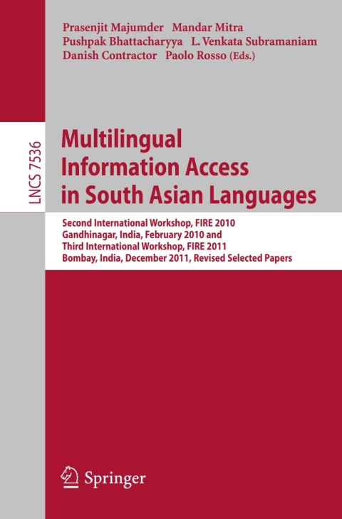 Cover image for book Multi-lingual Information Access in South Asian Languages
